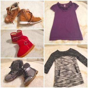 Toddler girl bundle  shoes and dress